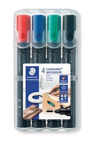 Permanentný popisovač, sada, 2 mm, kužeľový hrot, STAEDTLER "Lumocolor 352", 4 rôzne farby 1