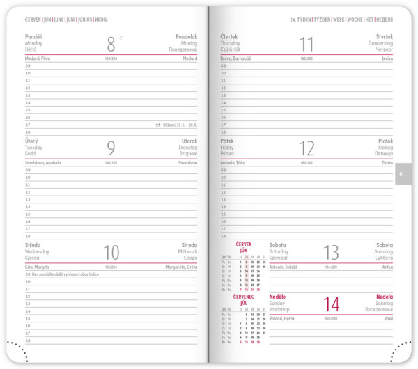 NOTIQUE Vreckový diár Aprint Top 2026, tyrkysový, 9 x 15,5 cm 1