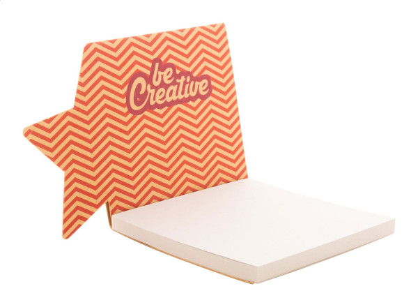 CreaStick Xmas Eco lepiaci poznámkový blok na zákazku, hviezda