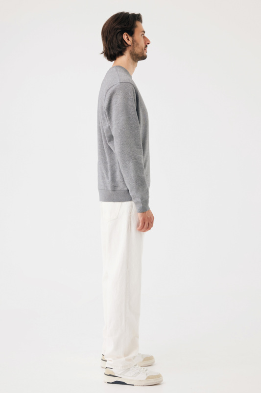 IQONIQ Toria Unisex mikina s okrúhl. výstrihom z rec. bavlny light heather anthracite XL 11