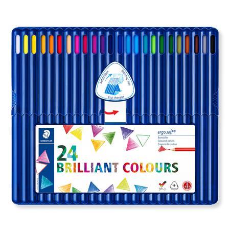 Farebné ceruzky, sada, trojhranné, STAEDTLER "Ergosoft® 157", 24 rôznych farieb 1