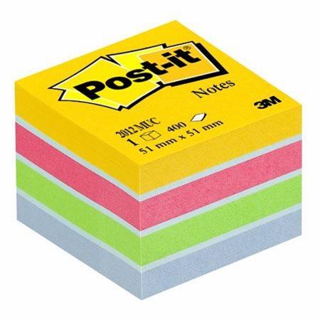 Samolepiaci bloček, 51x51 mm, 400 listov, blister, 3M POSTIT, ultra farby 1