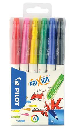 Fixky, 0,39-0,7 mm, odstrániteľné písmo, PILOT "Frixion Colors", 6 rôznych farieb 1