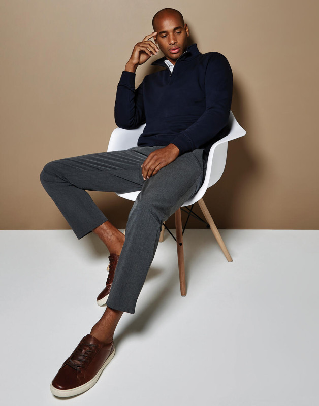 Pulóver Regular Fit 1/4 Zip 1