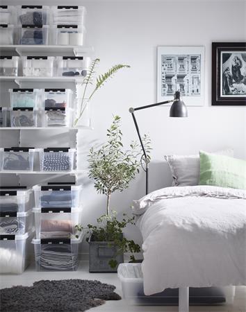 Úložný box, plastový, 32  l, čierne úchytky, SMARTSTORE "Classic 31",  priehľadný 6