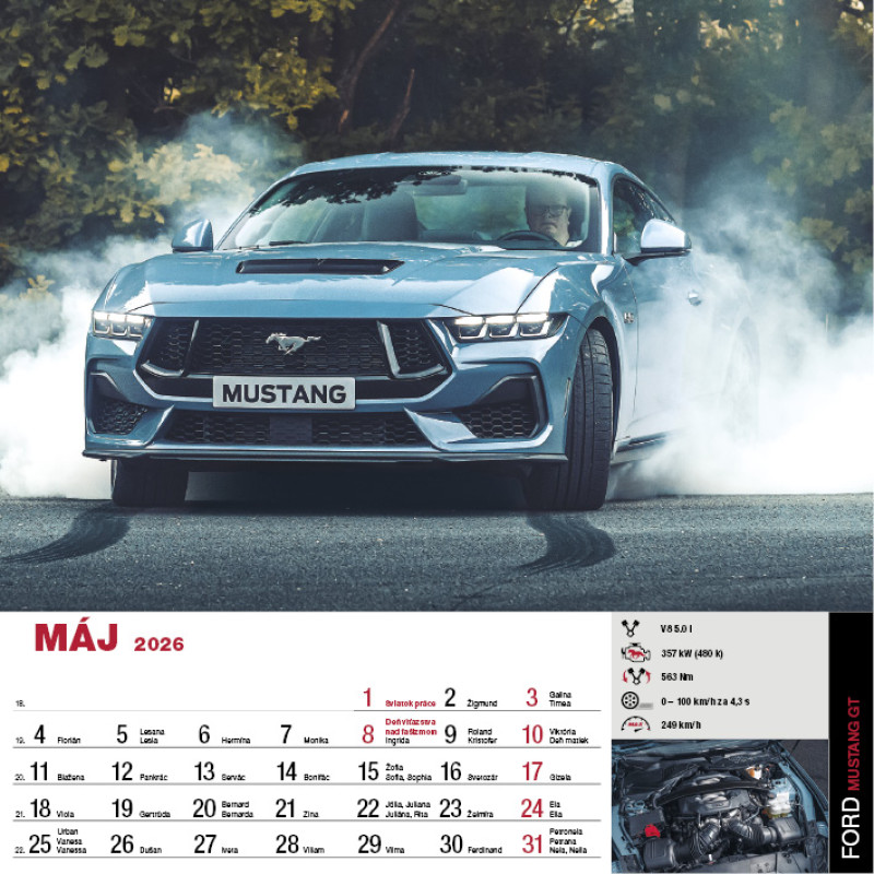 Nástenný kalendár Sports Cars 2026 5