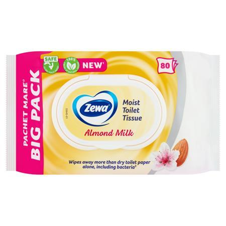 Toaletný papier, vlhčený, 80 ks, ZEWA, mandľové mlieko 1