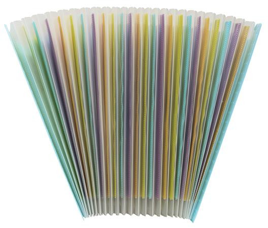 Harmonikový box na dokumenty, A4, PP, 24 priehradiek, EXACOMPTA "Pop`NCo", cyánovo modrý 2