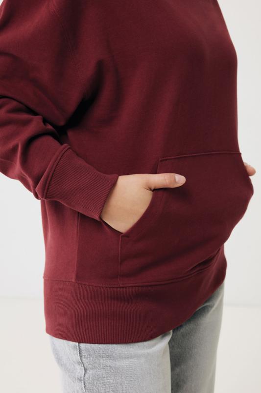 Mikina s kapucňou IQONIQ Yoho relaxed fit z recykl. bavlny vínovo červená L 10