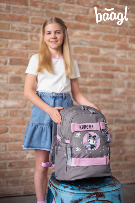 BAAGL Školský batoh Skate Kuromi Grey GRS 12