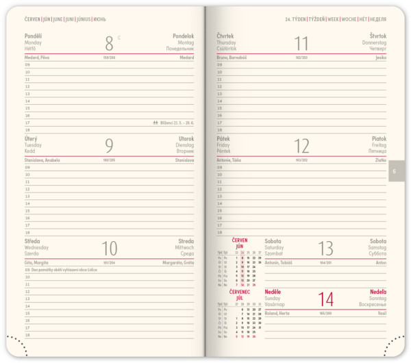 NOTIQUE Vreckový diár Rivoli 2026, sivý, 9 x 15,5 cm 1