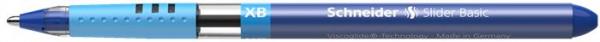 Guľôčkové pero, 0,7 mm, s vrchnákom, SCHNEIDER "Slider XB", modré 3