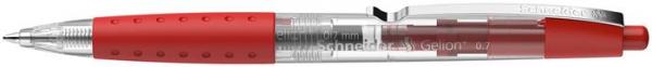 Gélové pero, 0,4 mm, stláčací mechanizmus, SCHNEIDER "Gelion 1", červené 1
