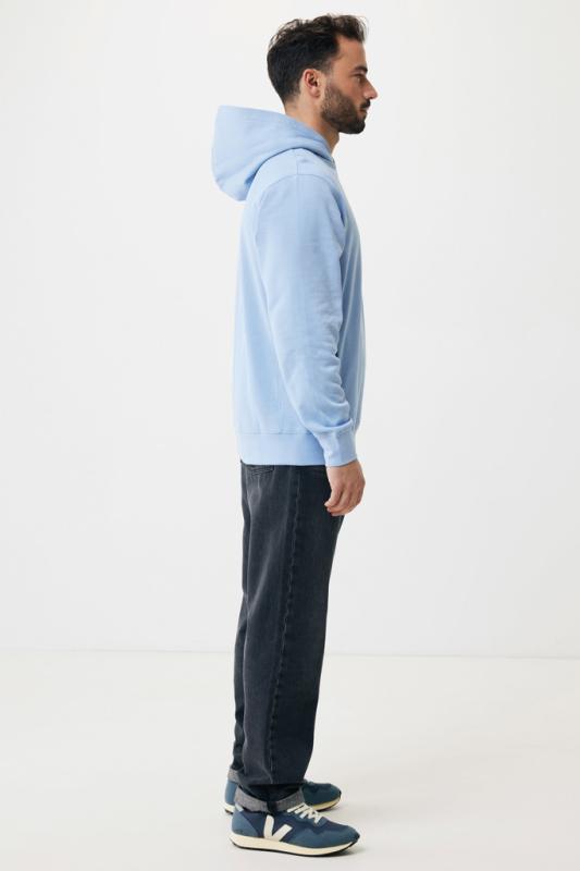 Mikina s bočnými vreckami IQONIQ Yengo z rec. bavlny sky blue XXXL 13