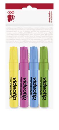 Zvýrazňovač, 1-4 mm, ICO "Videotip", 4 ks 1