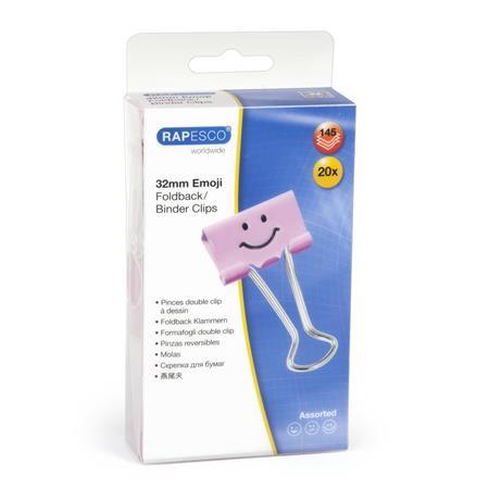 Klipy na dokumenty, 32 mm, "Fun", RAPESCO, ružová