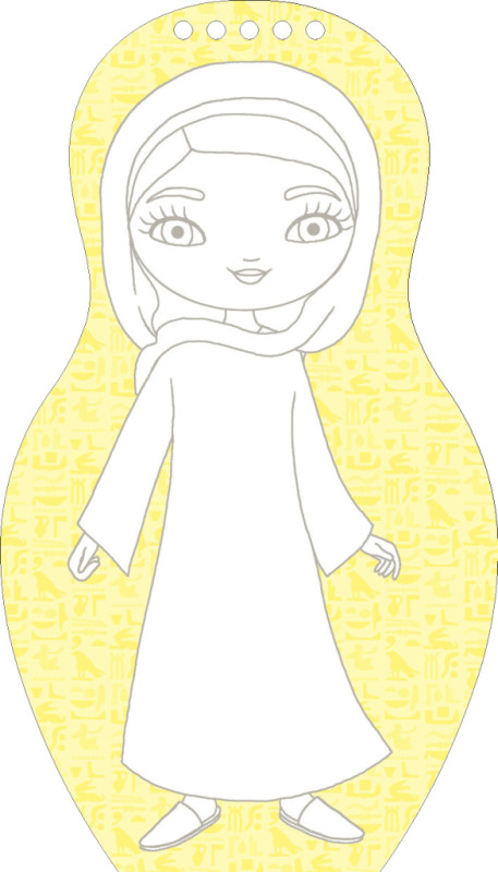 Obliekame egyptské bábiky FARAH – Maľovanky 2