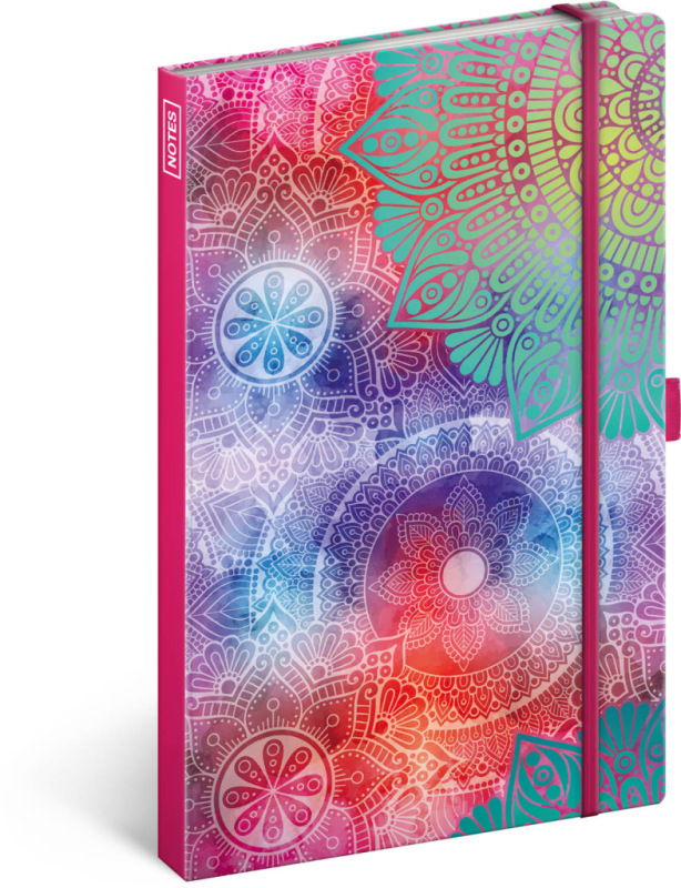 NOTIQUE Notes Mandala, linajkovaný, 13 x 21 cm