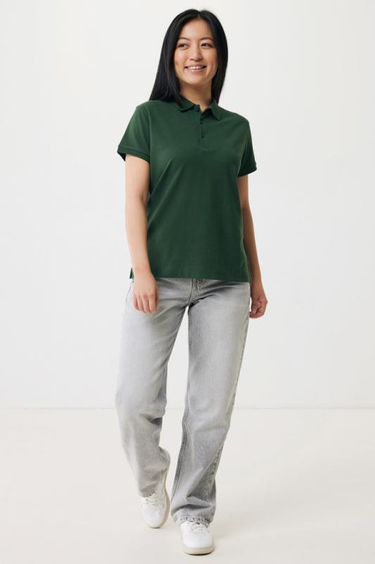 Dámske polo tričko IQONIQ Yosemite z recykl. bavlny forest green XXS 3