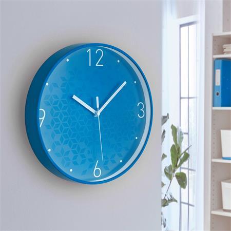Nástenné hodiny, 29 cm, LEITZ "Wow", modrá 3