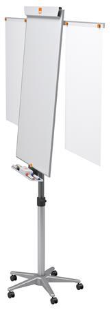 Flipchartová tabuľa, mobilná,  NanoClean™ povrch, magnetická, 2 pomocné ramená, NOBO 3