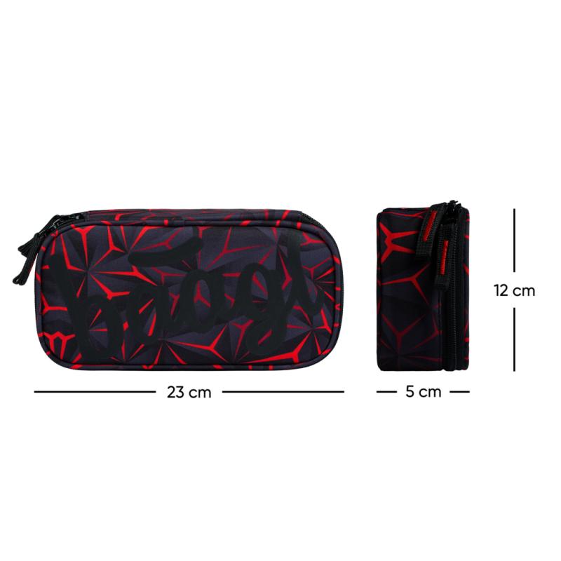 BAAGL SADA 3 Red Polygon: batoh, peračník, vrecko 13