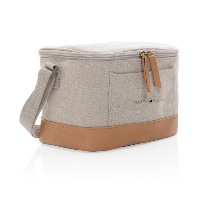Malá chladiaca taška Impact z 16 oz. recykl. canvas AWARE™ sivá 7