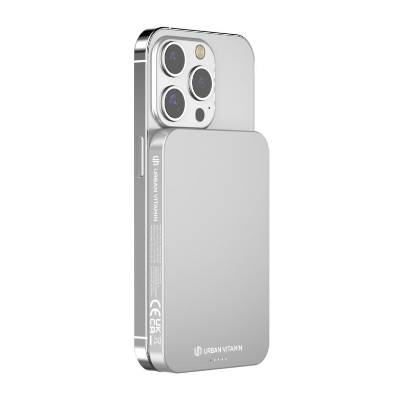 Powerbanka 5000mAh Urban Vitamin Richmond z RCS alu a plastu strieborná 5