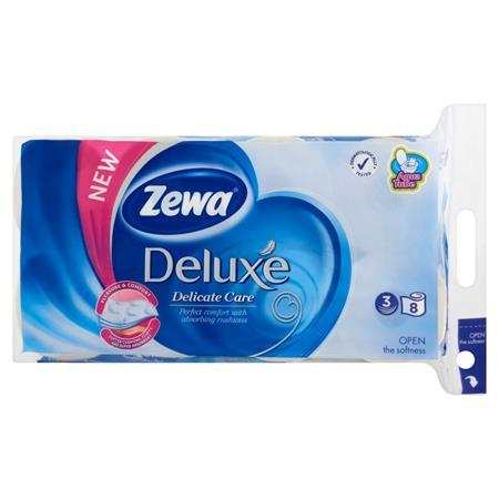 Toaletný papier, 3-vrstvový, 8 kotúčov/bal, ZEWA  "Deluxe", biely 1
