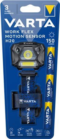 Lampa na hlavu, 3 LED, 3xAAA, pohybový senzor, VARTA " Work Flex H20" 1