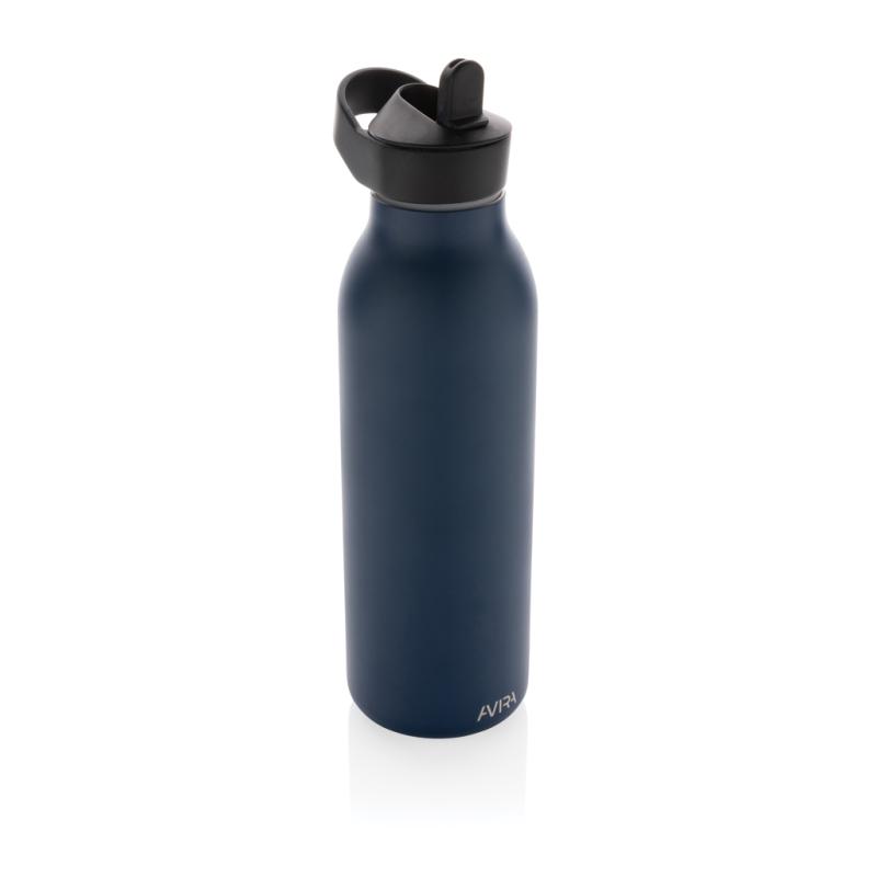 Flip-top fľaša na vodu Avira Ara 500ml z RCS recykl. ocele námornícka modrá 1