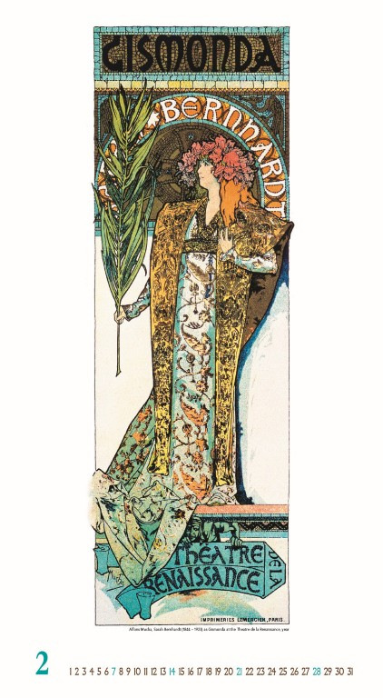 Nástenný kalendár Alfons Mucha 2027 3