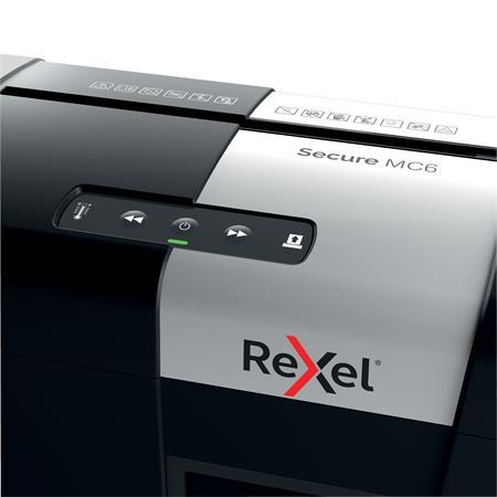 Skartovací stroj, mikrokonfetti, 6 listov, REXEL, "Secure MC6" 6