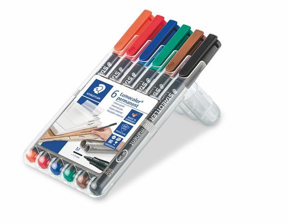 Permanentný popisovač, sada, 0,8-1 mm, STAEDTLER "317", 6 rôznych farieb 2