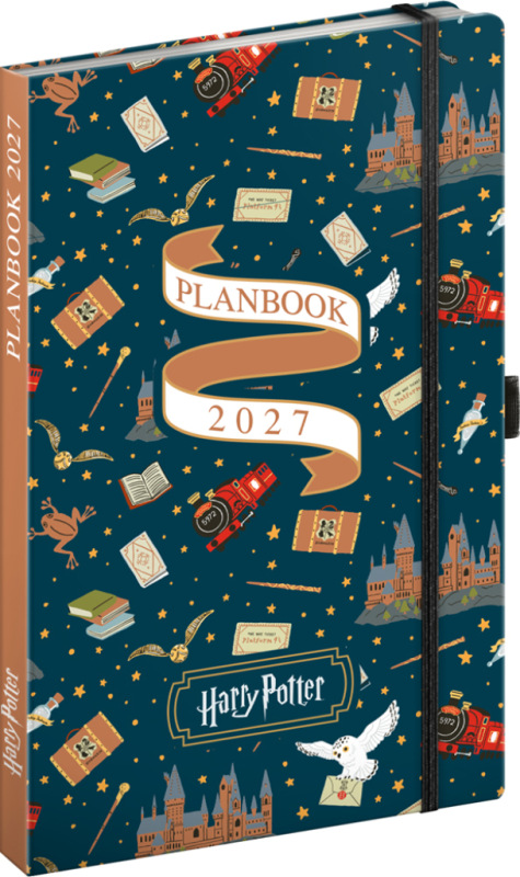 NOTIQUE Planbook diár/notes Harry Potter – Rokfortský expres 2027, 13 x 21 cm
