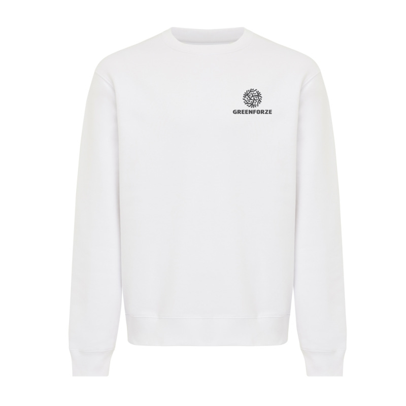 IQONIQ Toria Unisex mikina s okrúhl. výstrihom z rec. bavlny recycled white 4XL 4