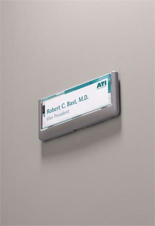 Informačná tabuľka, 149x52,5 mm, DURABLE "CLICK SIGN", sivá 1