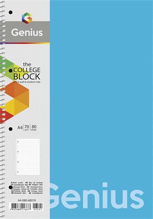 Špirálový zošit, linajkový, A4, 80 listov, PP obal, SHKOLYARYK "Genius", mix 2