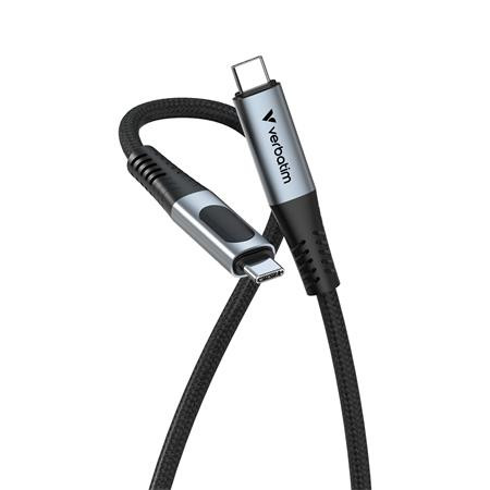 USB kábel, USB-C – USB-C, 1,2 m, 100 W, s indikátorom výkonu, VERBATIM 3