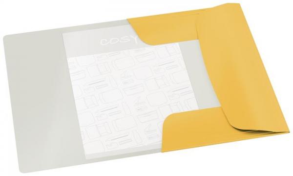 Doska s gumičkou, 15 mm, kartón, A4, LEITZ "Cosy", matná žltá 3