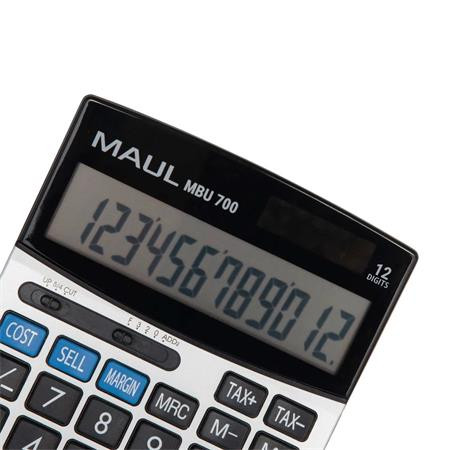 Kalkulačka, stolová, 12 miestny displej, MAUL "MBU 700", čierna 6