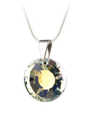 Retiazka, tvar slnka, s biely dúhovým SWAROVSKI® krištáľom, 19mm, ART CRYSTELLA® 1