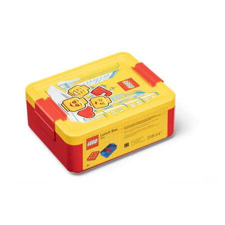 Desiatový box, LEGO "Iconic Girl", červeno-žltý vzor 1