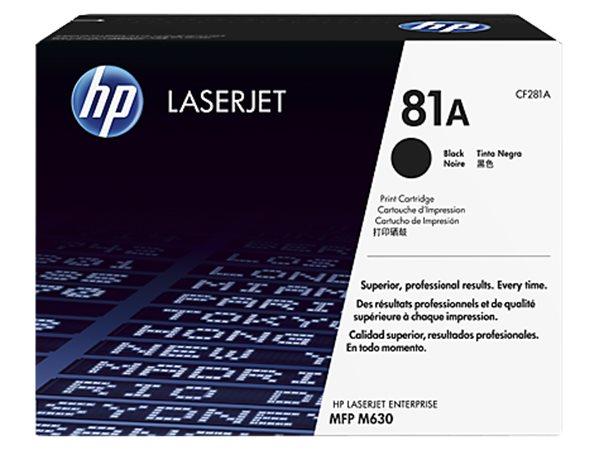 CF281A Laserový toner k tlačiarňam LaserJet Enterprise M604n, MFP M630f, HP 81, čierny, 10