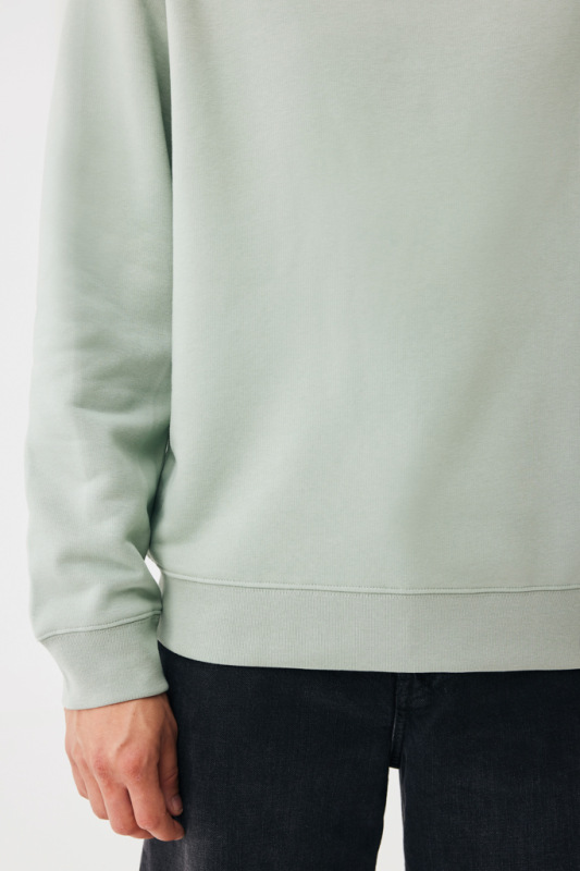 IQONIQ Toria Unisex mikina s okrúhl. výstrihom z rec. bavlny Iceberg green XS 9