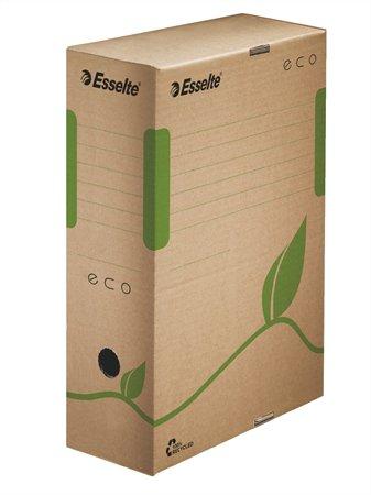 Archívny box, A4, 100 mm, recyklovaný kartón, ESSELTE "Eco", hnedý 1