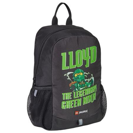 Batoh, stredná veľkosť, LEGO "Ninjago Lloyd", čierny, vzorovaný