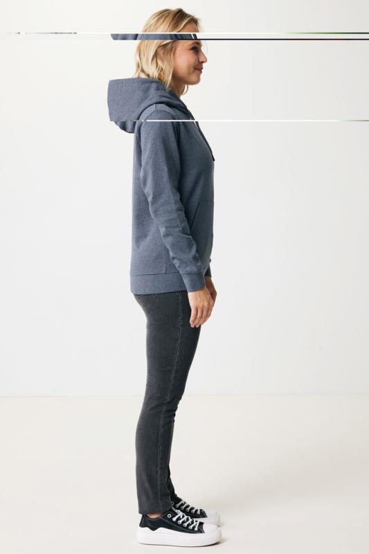 Nefarbená mikina s kapucňou IQONIQ Torres z recykl. bavlny heather navy M 9