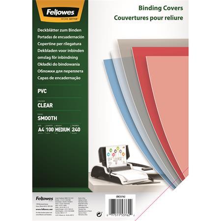 FELLOWES Obal ku špirálovej väzbe, priehľadný, A4/240 mik. 1