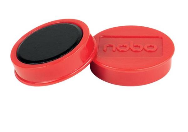 Magnetky, magnetické, pre biele tabule, 38 mm, 4 ks, NOBO, červená 1